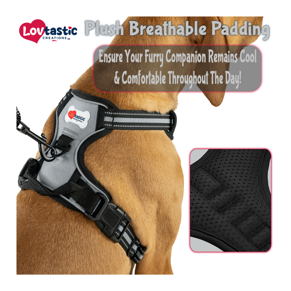 Lovtastic Creations™ No-Pull Dog Harness - w/Strong-Durable Dog Leash & Poopbag Holder