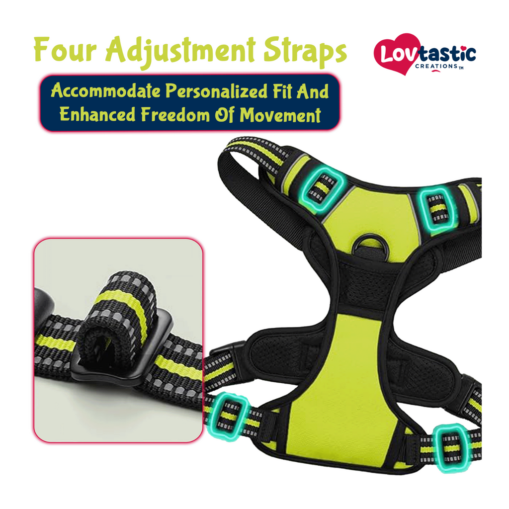 Lovtastic Creations™ No-Pull Dog Harness - w/Strong-Durable Dog Leash & Poopbag Holder