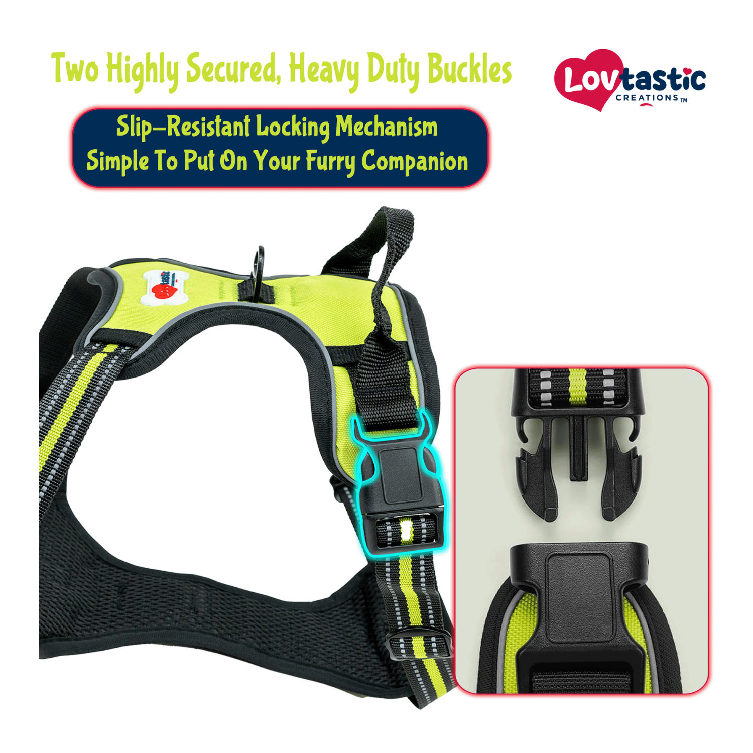 Lovtastic Creations™ No-Pull Dog Harness - w/Strong-Durable Dog Leash & Poopbag Holder