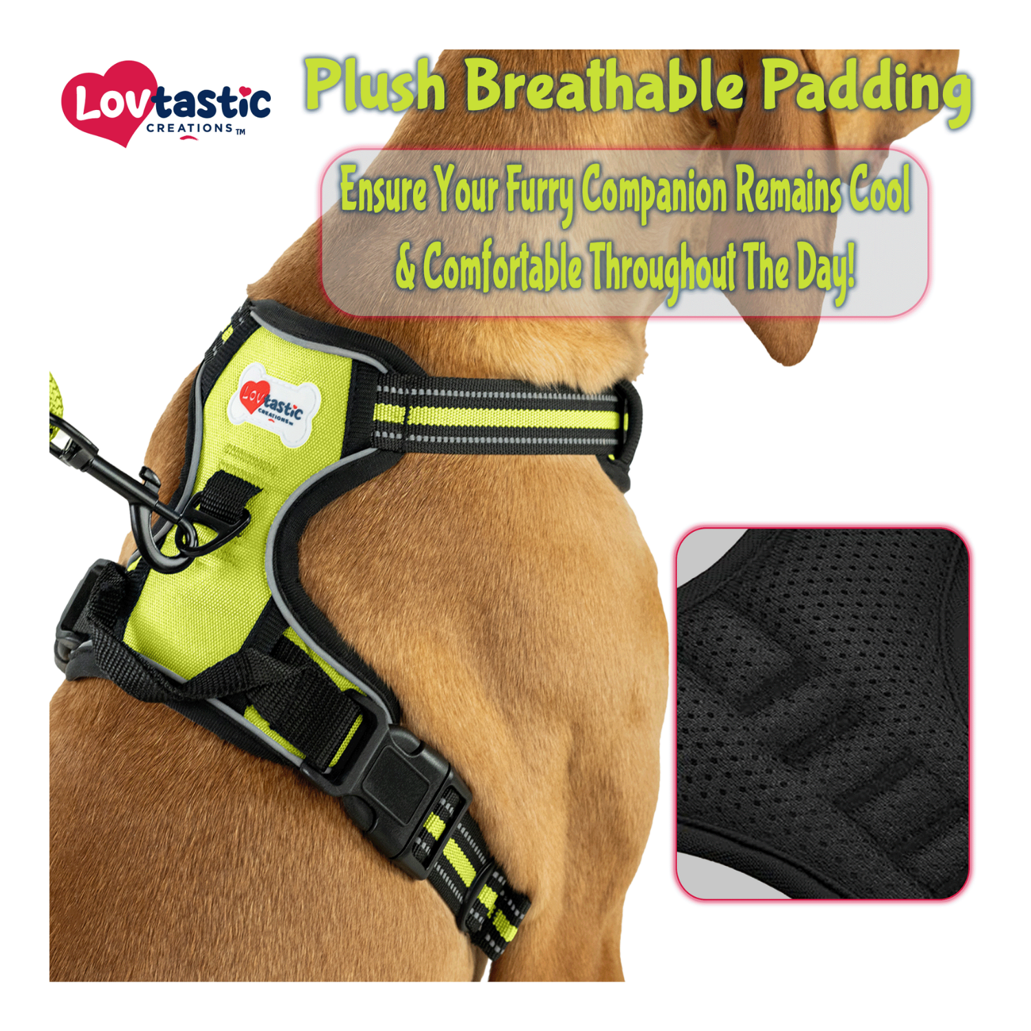 Lovtastic Creations™ No-Pull Dog Harness - w/Strong-Durable Dog Leash & Poopbag Holder
