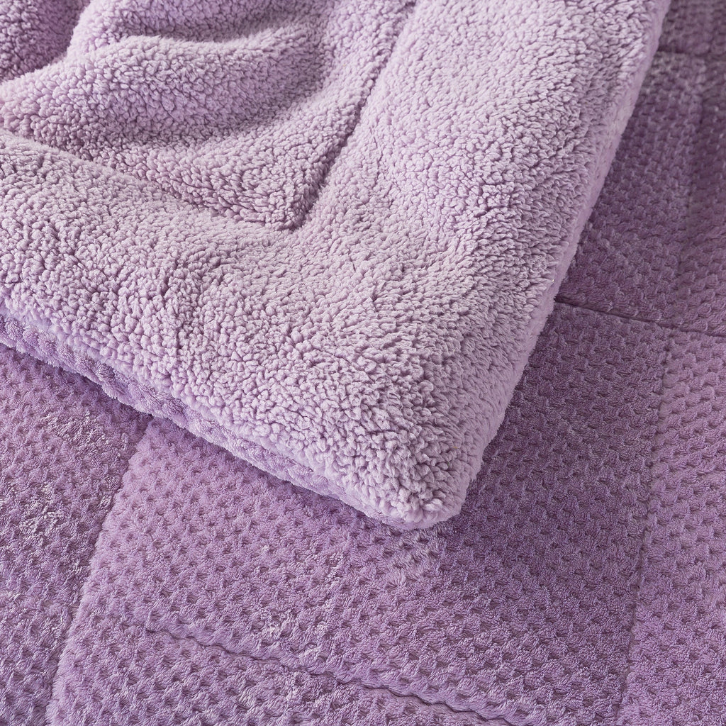 Kasentex Reversible All-Season Plush Comforter Set Twin/Queen/King - Warm Plush Bedding