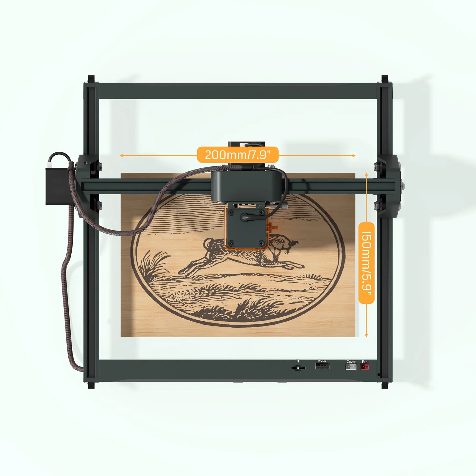 Kortek Laser Engraver Machine, 2.5W/5W/10W, ±0.01mm High Precision, IR Laser Compatible