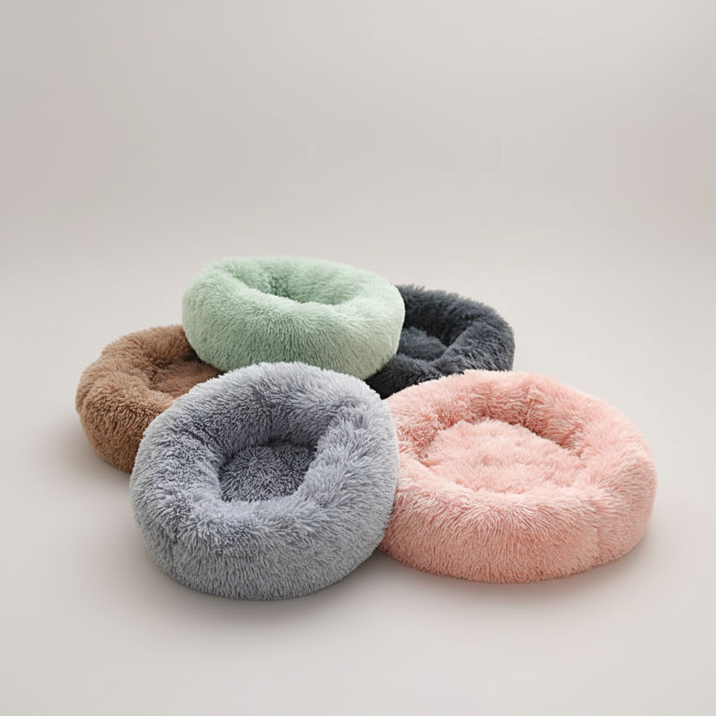 Plush Donut Comfort Pet Bed