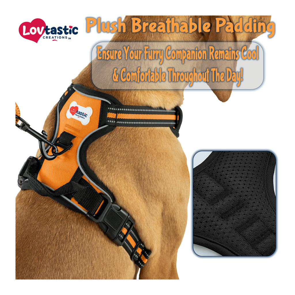 Lovtastic Creations™ No-Pull Dog Harness - w/Strong-Durable Dog Leash & Poopbag Holder