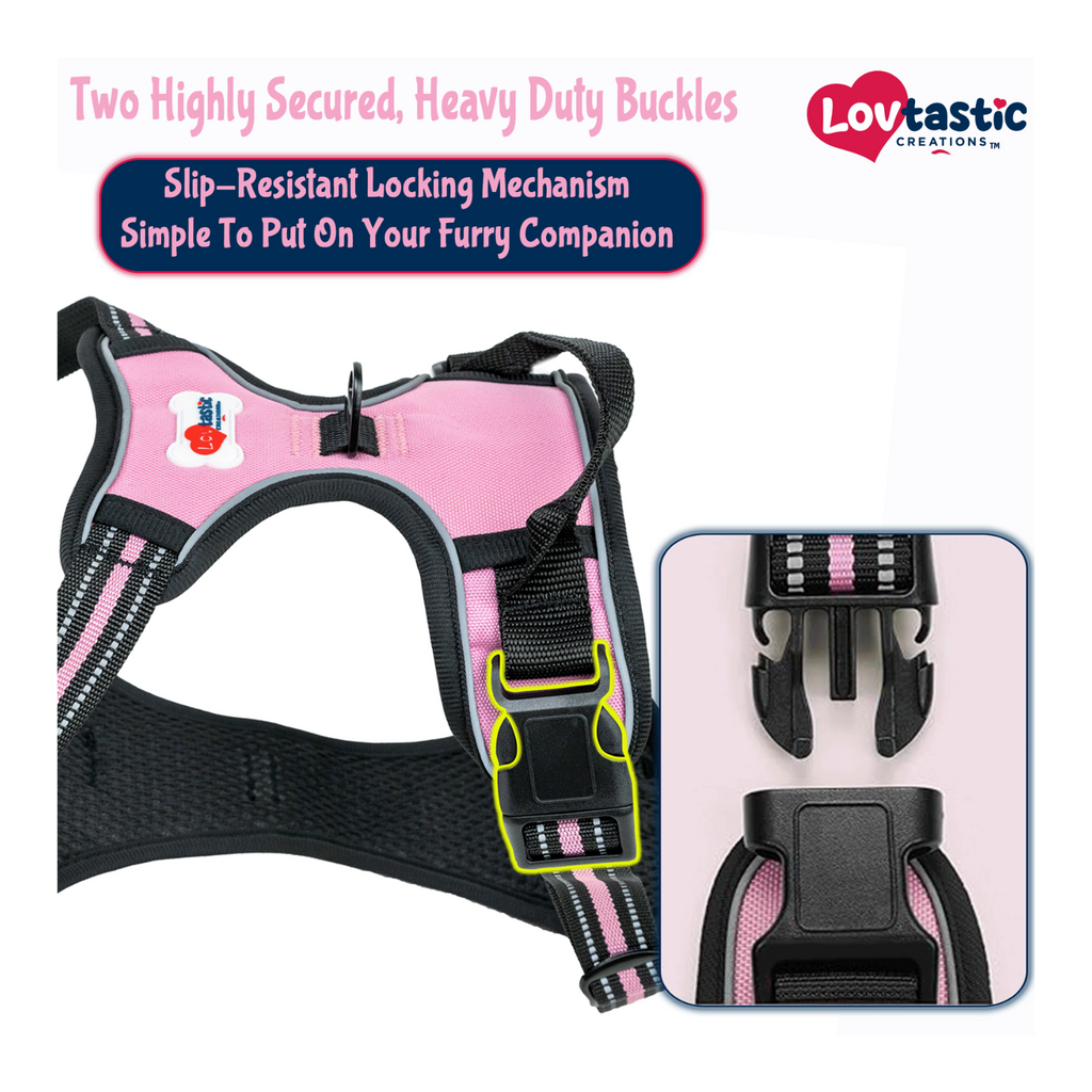 Lovtastic Creations™ No-Pull Dog Harness - w/Strong-Durable Dog Leash & Poopbag Holder