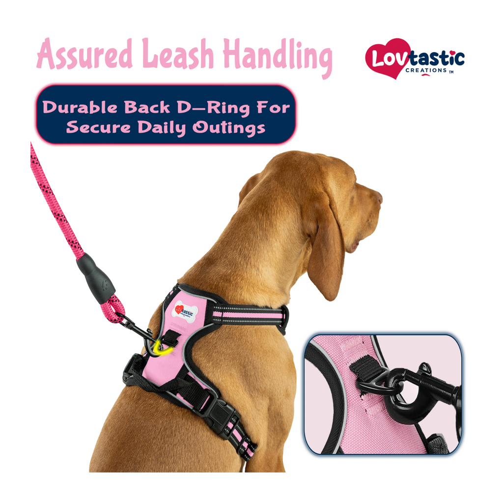 Lovtastic Creations™ No-Pull Dog Harness - w/Strong-Durable Dog Leash & Poopbag Holder
