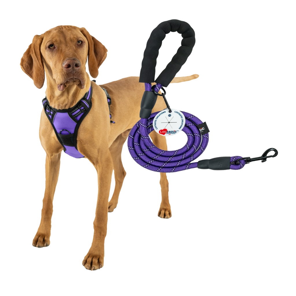 Lovtastic Creations™ No-Pull Dog Harness - w/Strong-Durable Dog Leash & Poopbag Holder