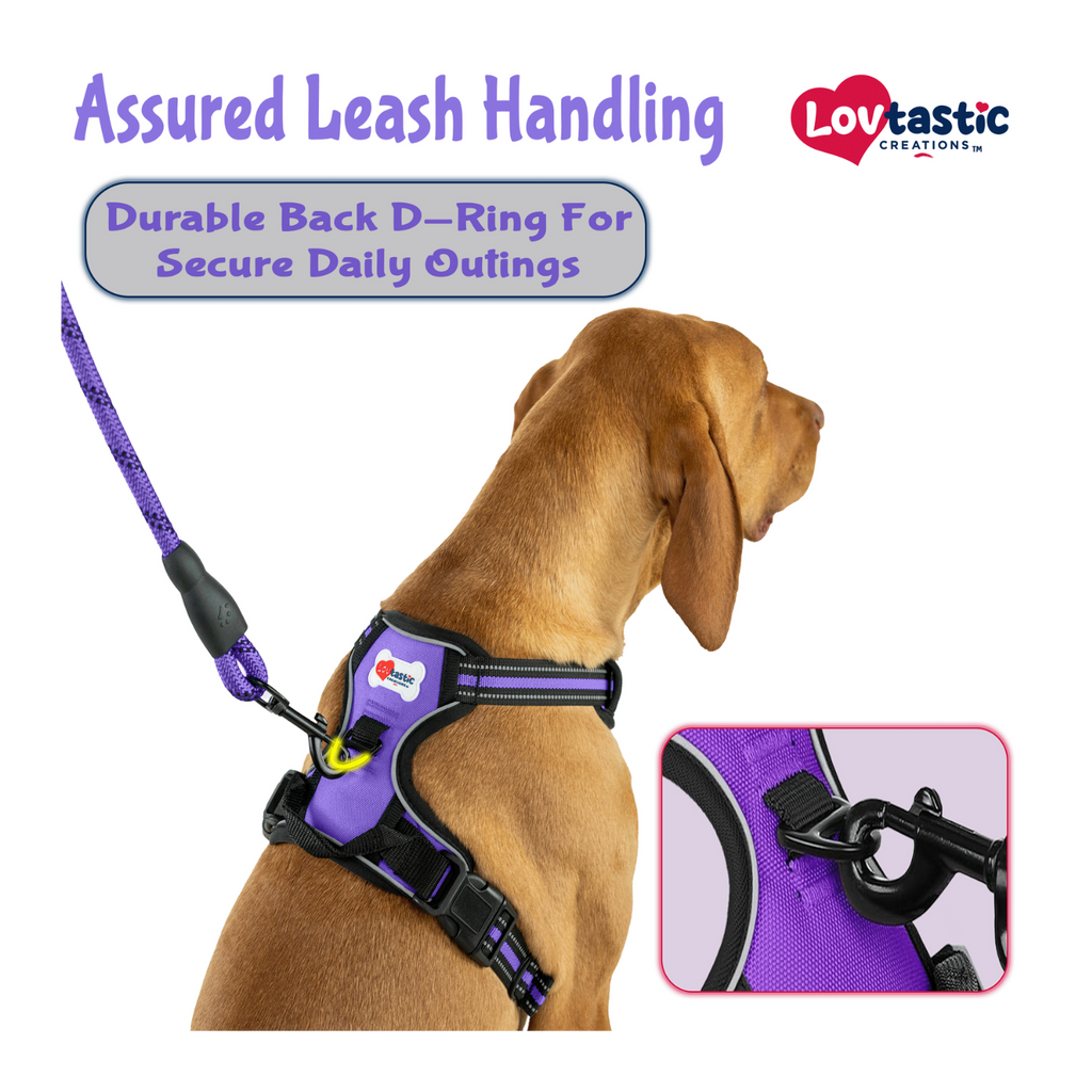 Lovtastic Creations™ No-Pull Dog Harness - w/Strong-Durable Dog Leash & Poopbag Holder