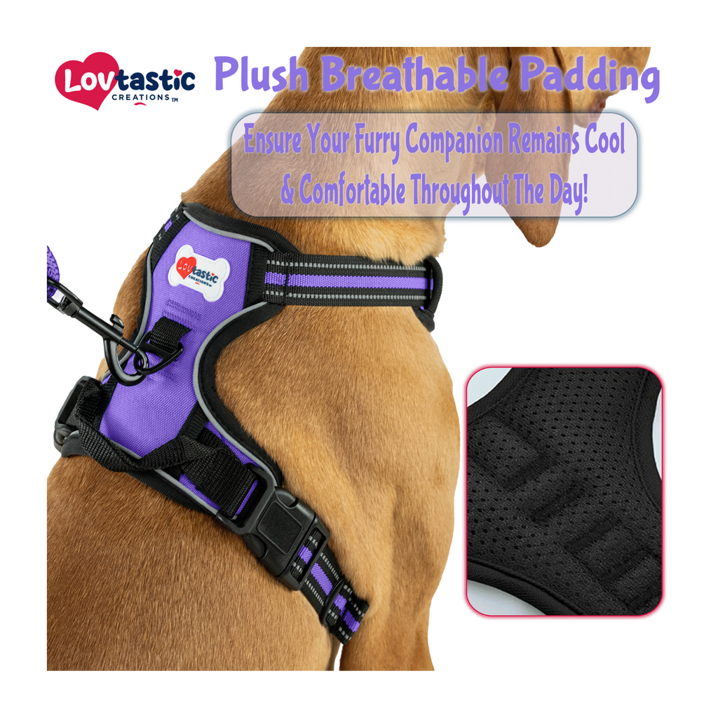Lovtastic Creations™ No-Pull Dog Harness - w/Strong-Durable Dog Leash & Poopbag Holder