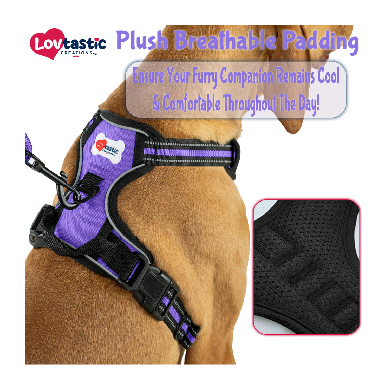Lovtastic Creations™ No-Pull Dog Harness - w/Strong-Durable Dog Leash & Poopbag Holder