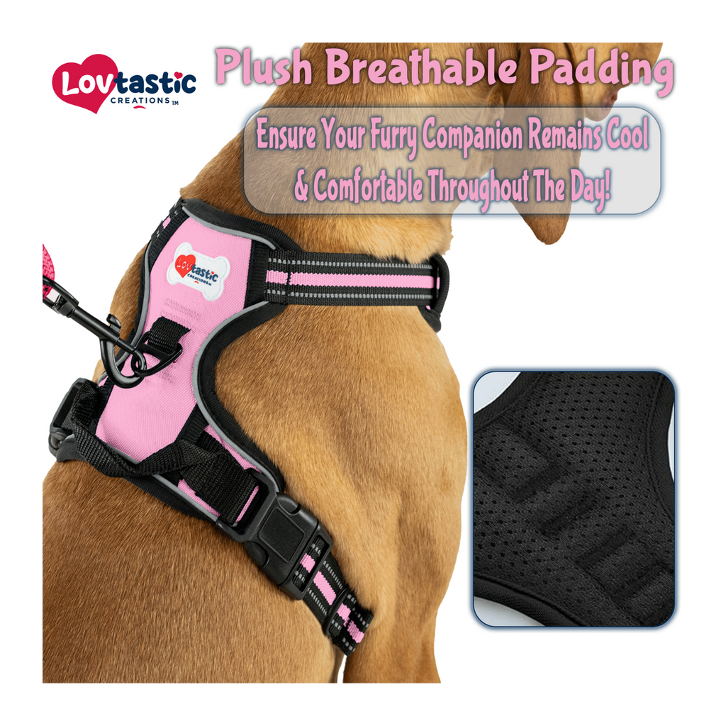 Lovtastic Creations™ No-Pull Dog Harness - w/Strong-Durable Dog Leash & Poopbag Holder