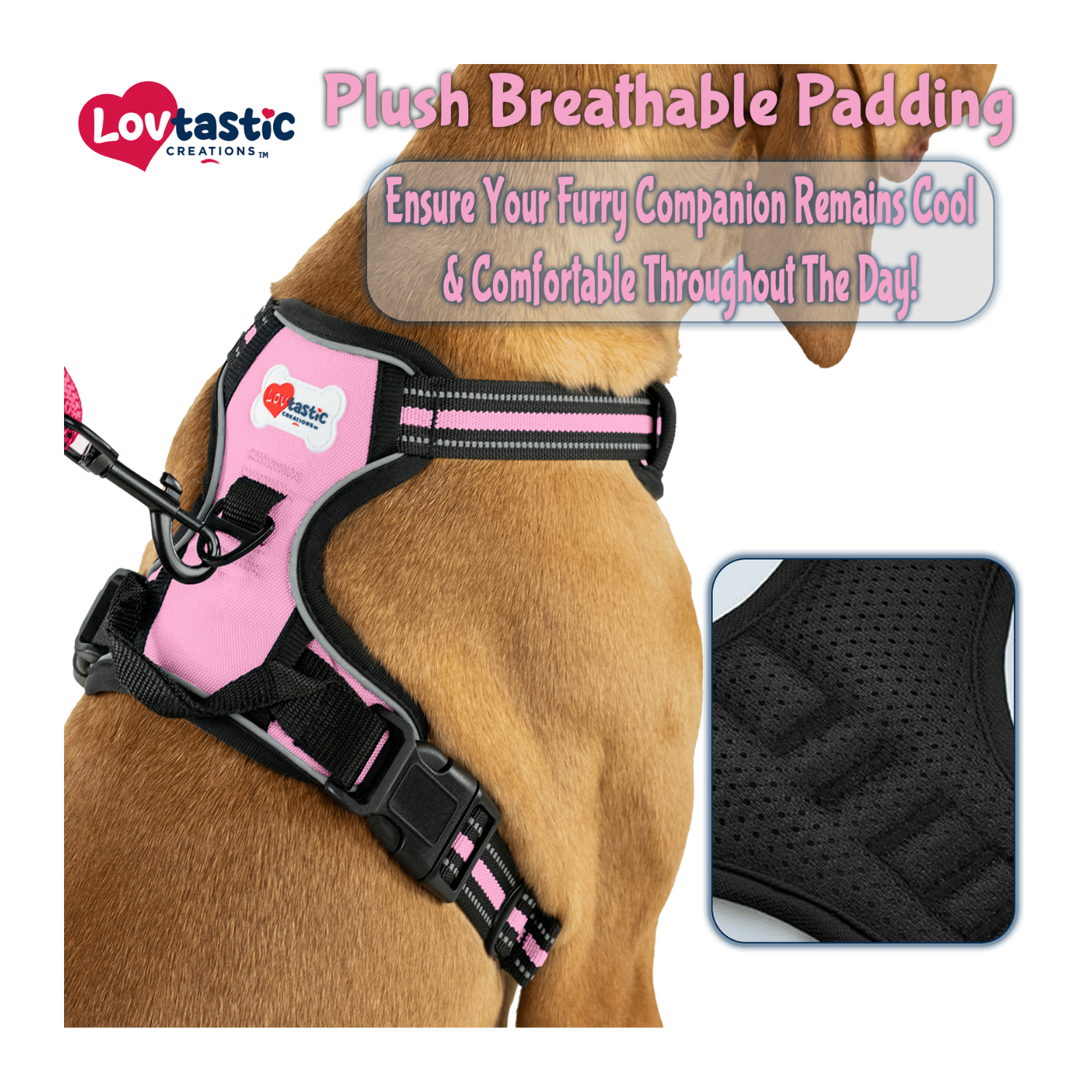 Lovtastic Creations™ No-Pull Dog Harness - w/Strong-Durable Dog Leash & Poopbag Holder