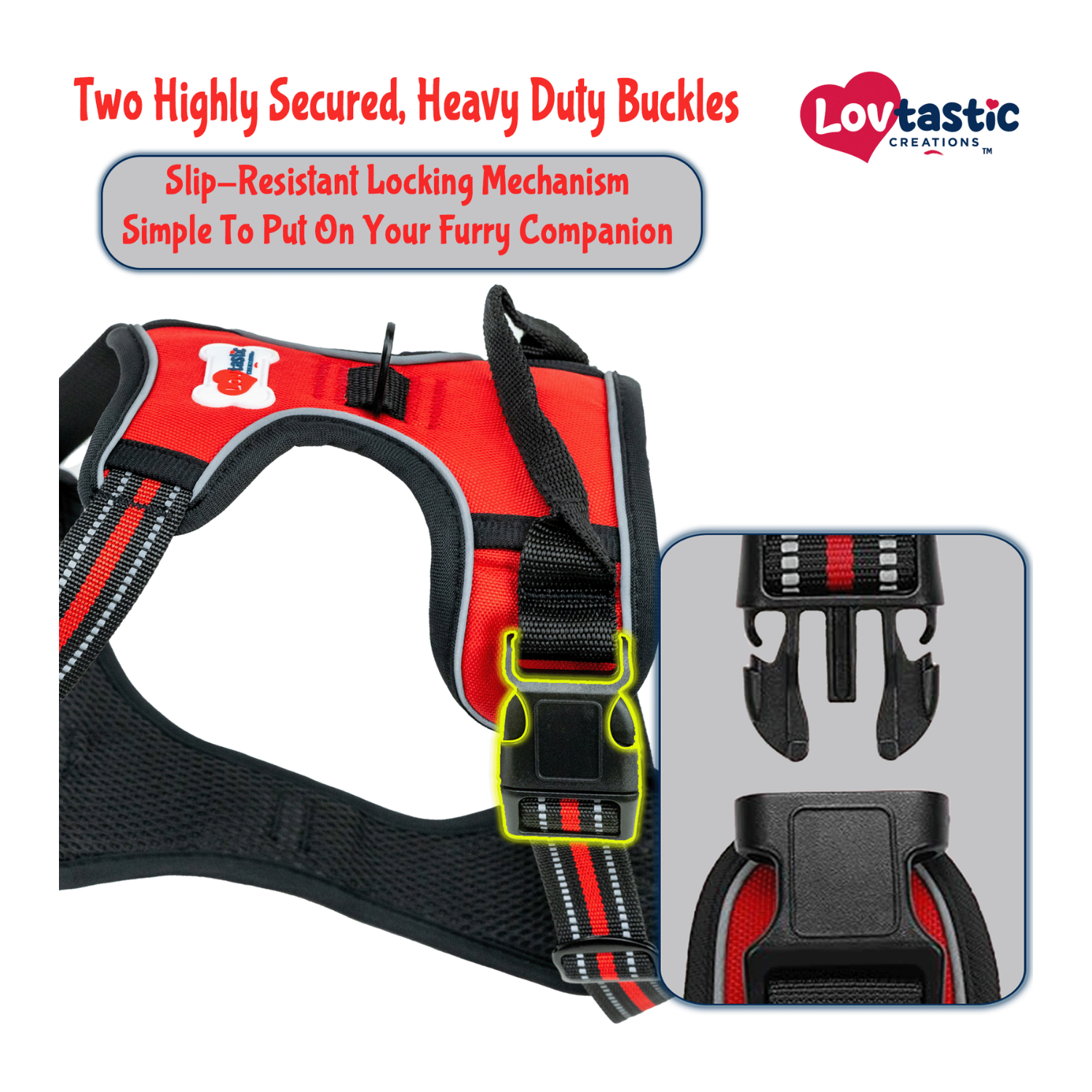 Lovtastic Creations™ No-Pull Dog Harness - w/Strong-Durable Dog Leash & Poopbag Holder