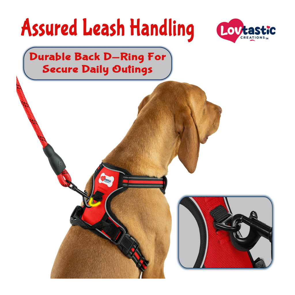 Lovtastic Creations™ No-Pull Dog Harness - w/Strong-Durable Dog Leash & Poopbag Holder