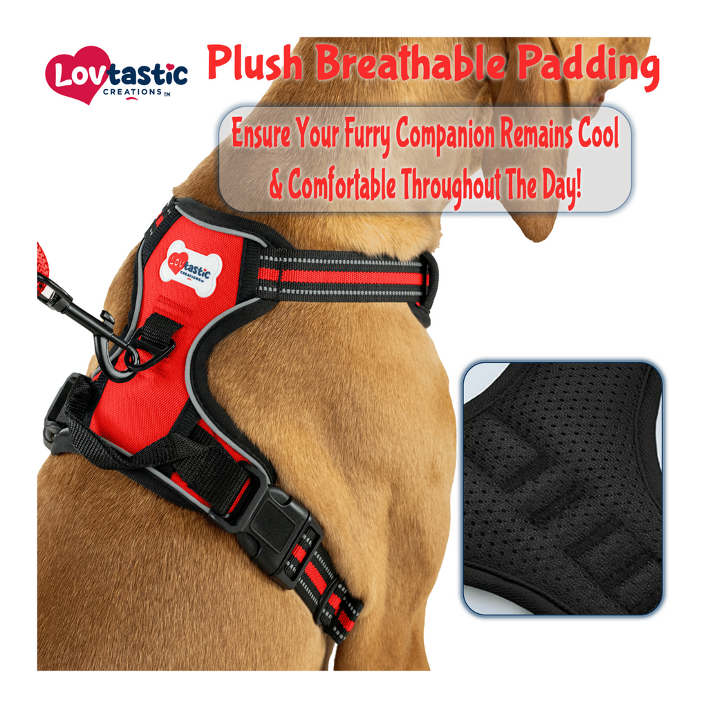 Lovtastic Creations™ No-Pull Dog Harness - w/Strong-Durable Dog Leash & Poopbag Holder