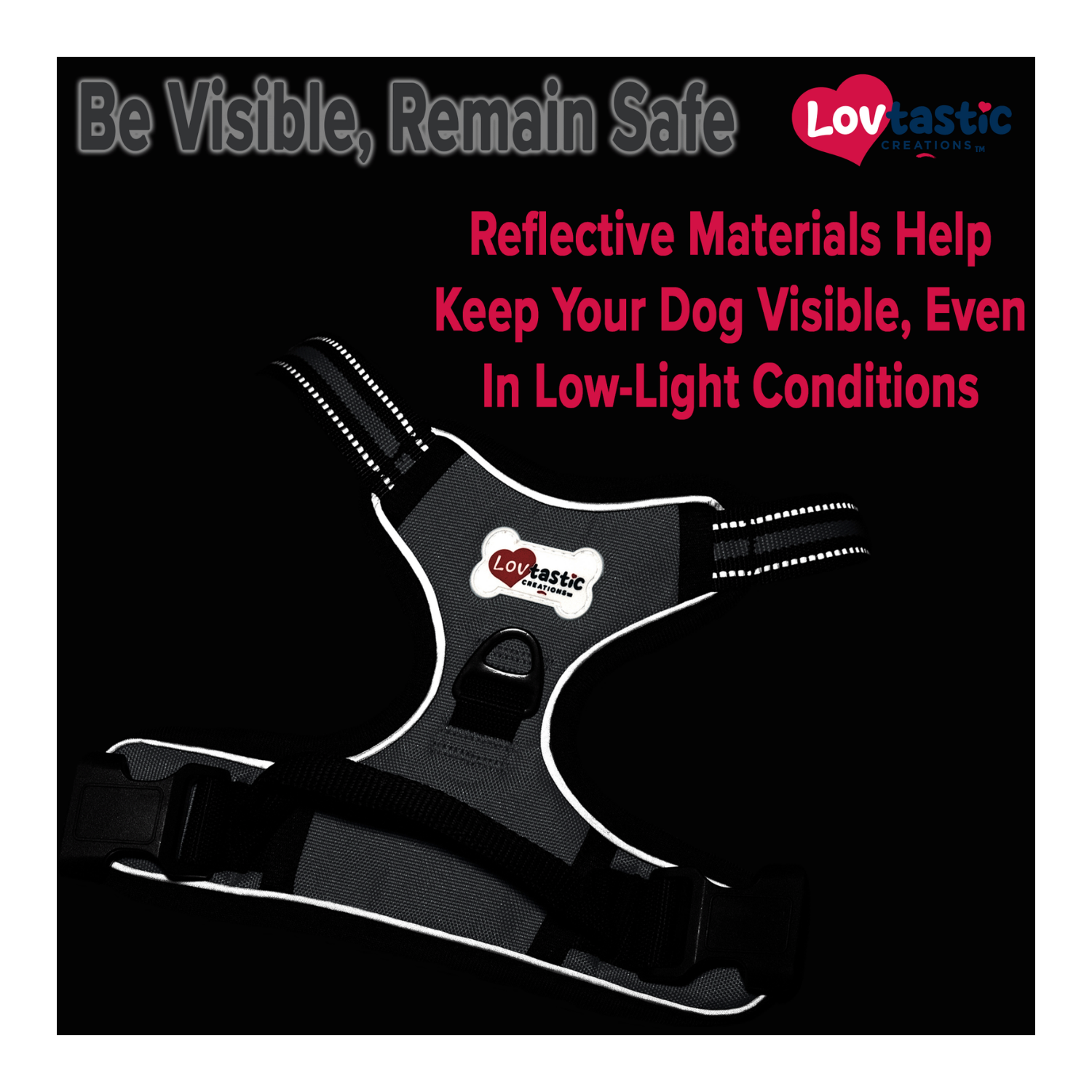 Lovtastic Creations™ No-Pull Dog Harness - w/Strong-Durable Dog Leash & Poopbag Holder