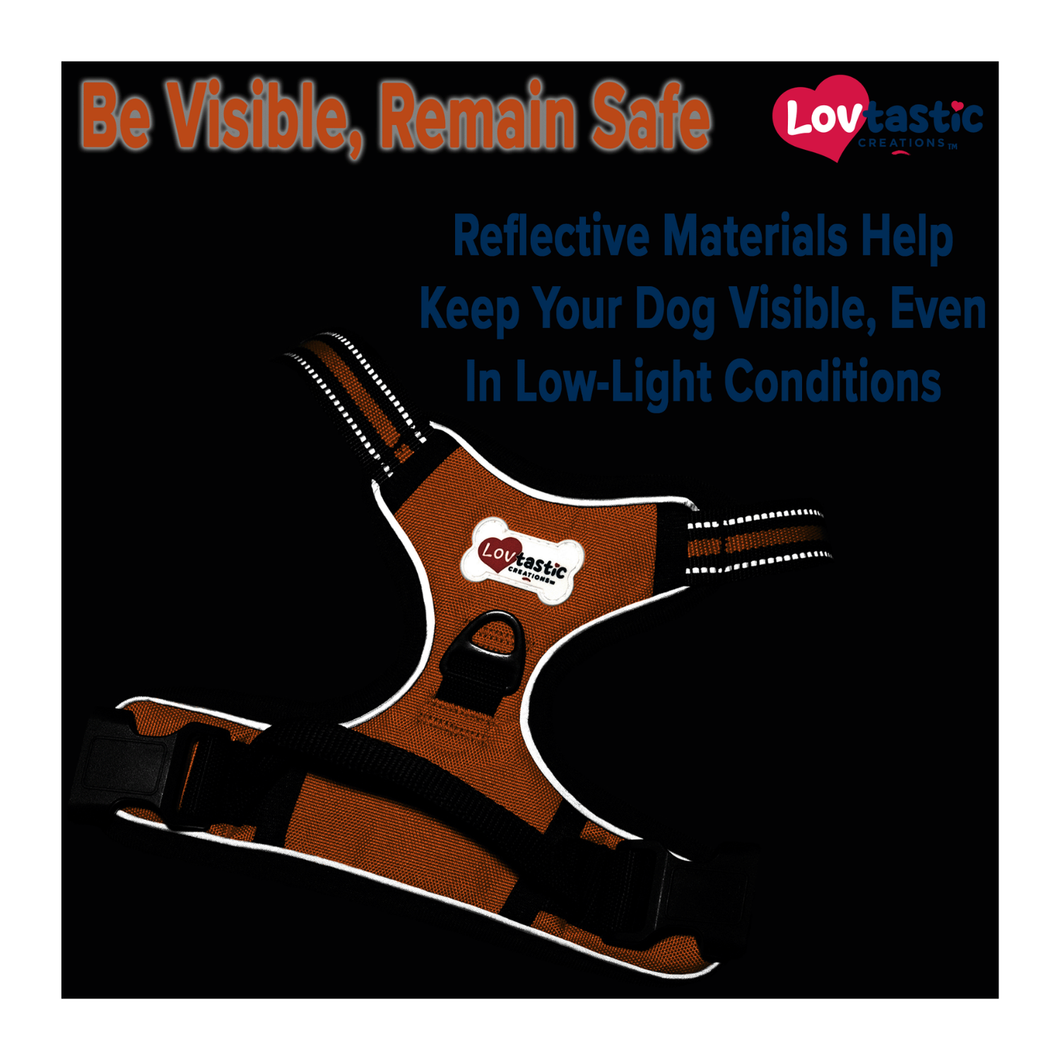 Lovtastic Creations™ No-Pull Dog Harness - w/Strong-Durable Dog Leash & Poopbag Holder