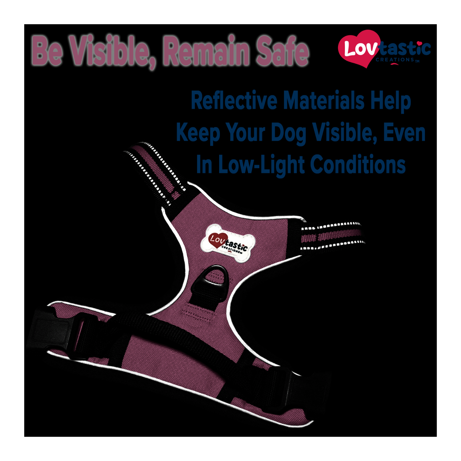 Lovtastic Creations™ No-Pull Dog Harness - w/Strong-Durable Dog Leash & Poopbag Holder