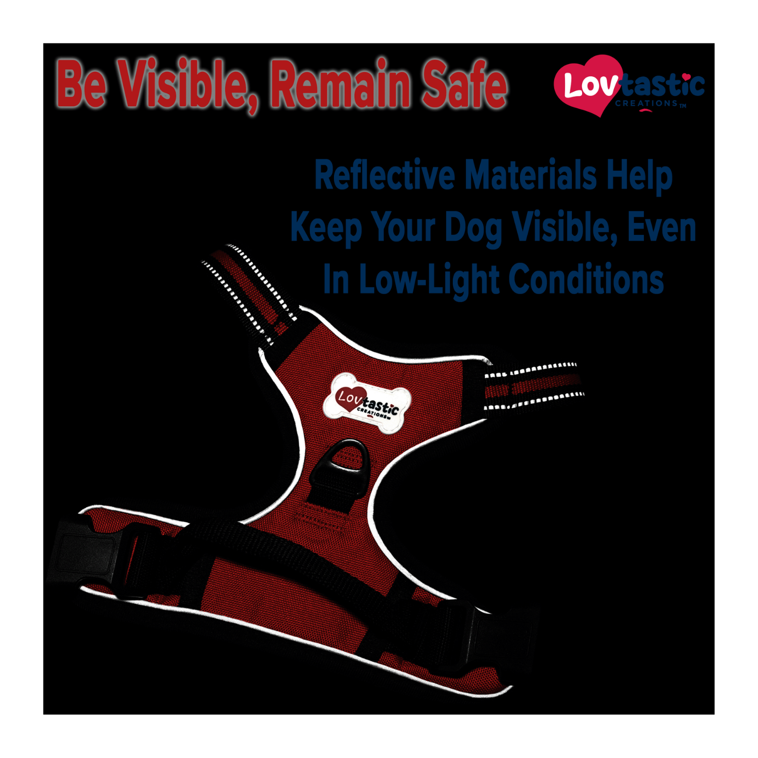 Lovtastic Creations™ No-Pull Dog Harness - w/Strong-Durable Dog Leash & Poopbag Holder