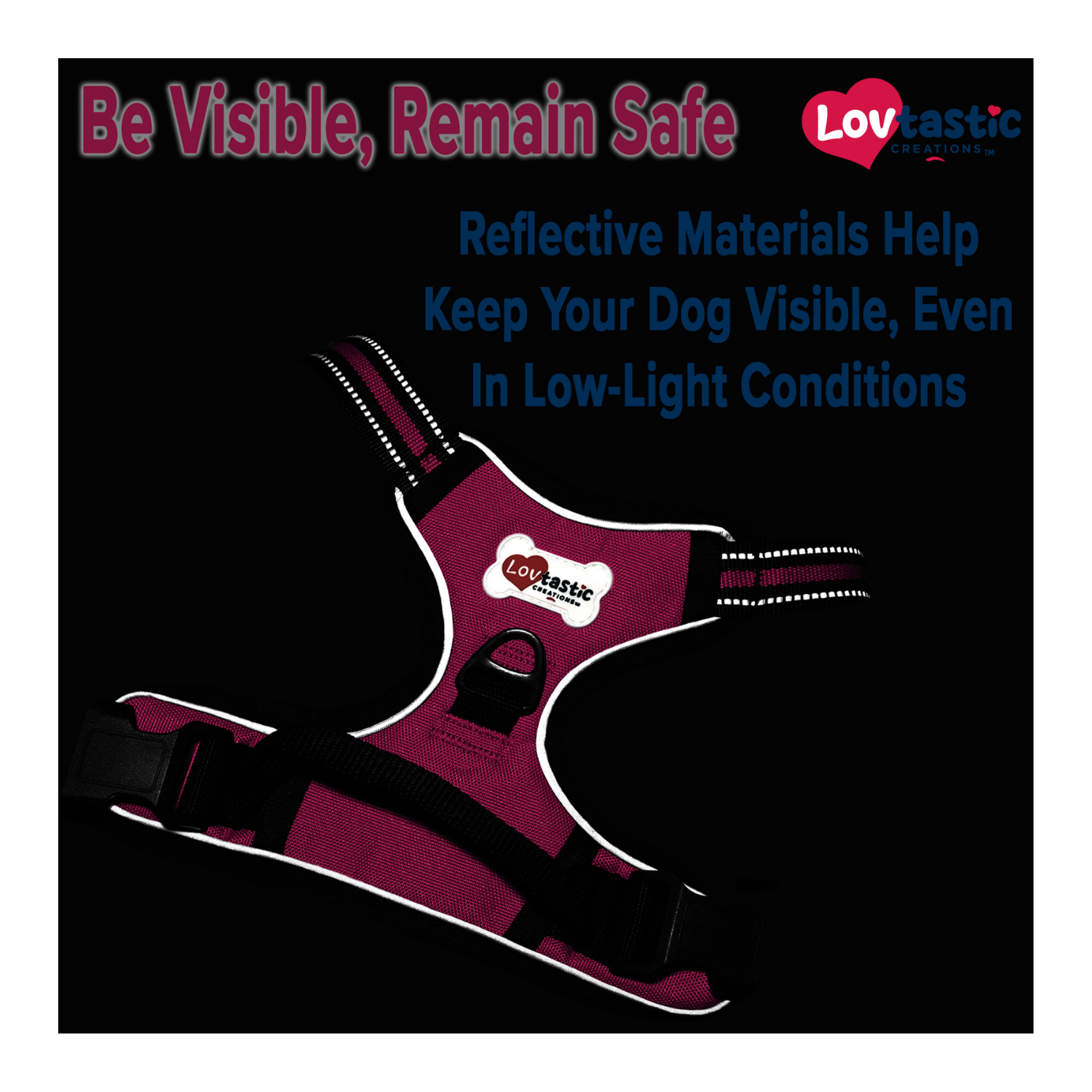 Lovtastic Creations™ No-Pull Dog Harness - w/Strong-Durable Dog Leash & Poopbag Holder