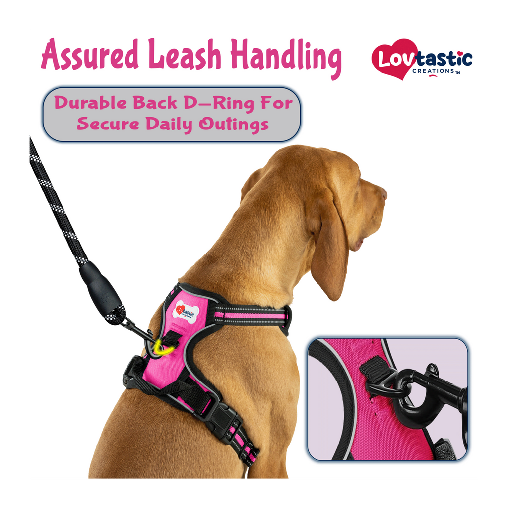 Lovtastic Creations™ No-Pull Dog Harness - w/Strong-Durable Dog Leash & Poopbag Holder