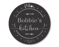 Custom Round Metal Kitchen Sign