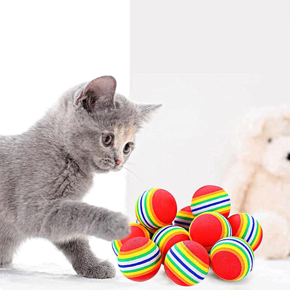 Cat Toy Interactive Rainbow Balls