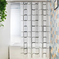 1PC Patterned PEVA Waterproof Shower Curtain