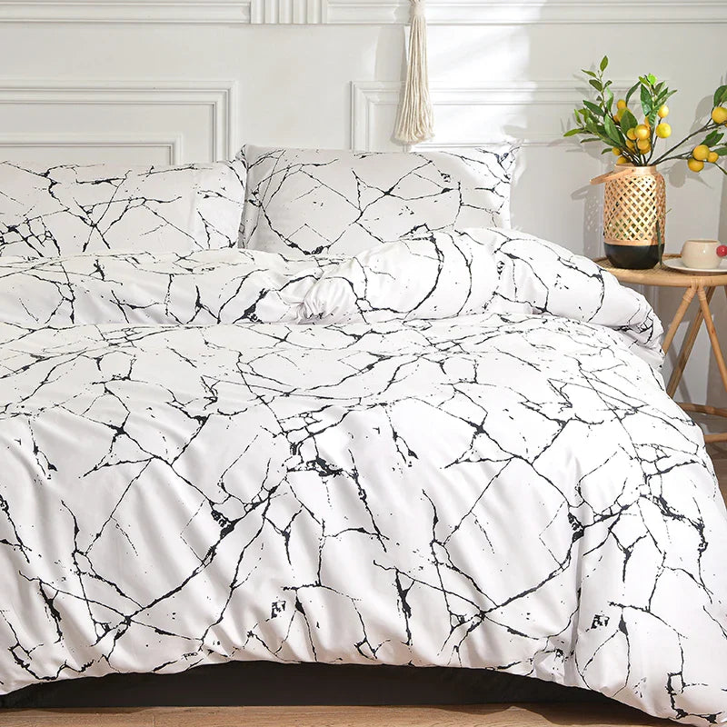 Black & White Bedding Set for Double Bed Queen/King Comforter Sets Single Duvet Cover