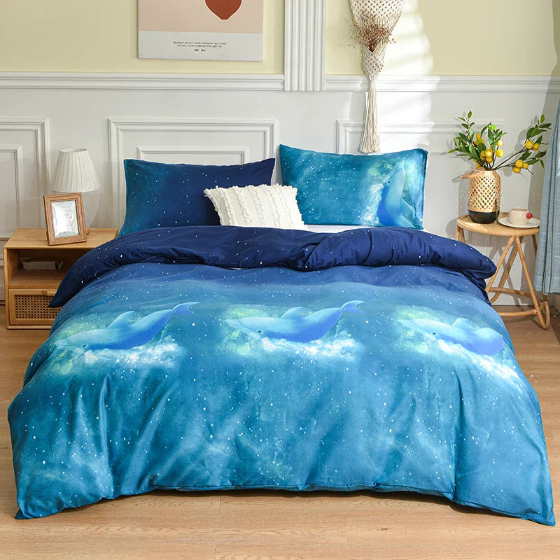 Black & White Bedding Set for Double Bed Queen/King Comforter Sets Single Duvet Cover