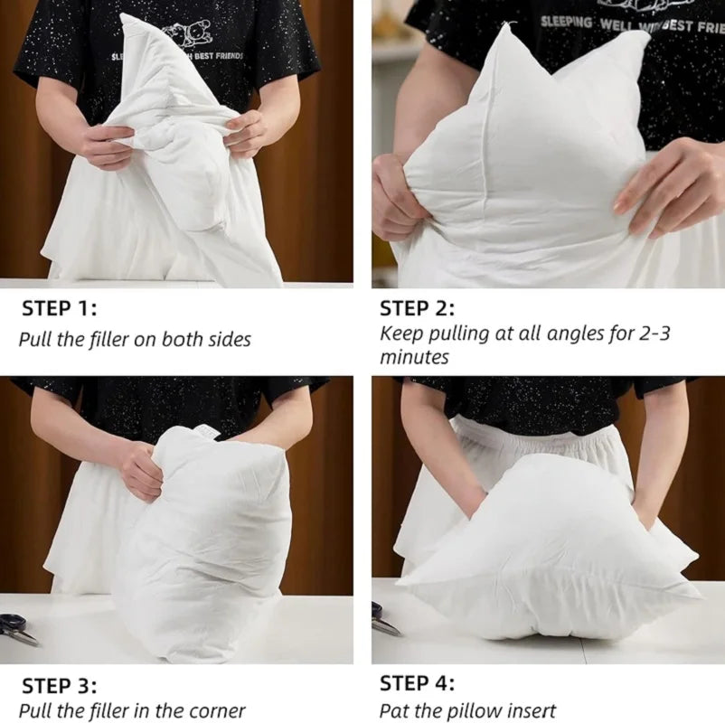 30x50cm 35x50cm 45x45cm 50x50cm Gift White Throw Pillow Insert Standard White Bounce Back Pillow Cushion Core Sofa Car Seat Home