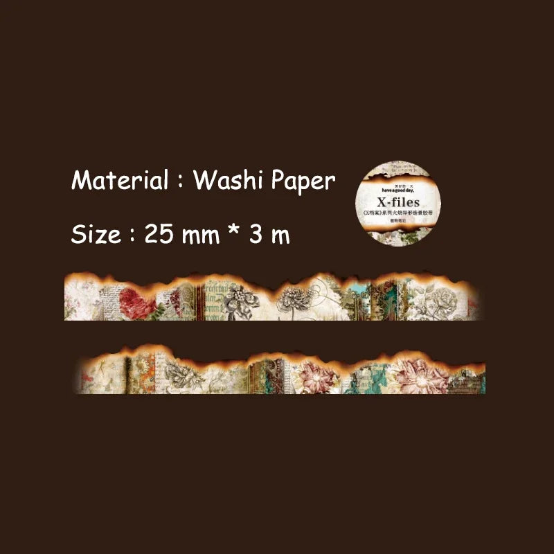 Vintage Washi Tape Set | Junk Journal Masking Tape for Scrapbooking and DIY Decor