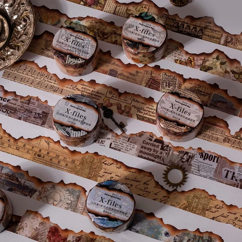 Vintage Washi Tape Set | Junk Journal Masking Tape for Scrapbooking and DIY Decor