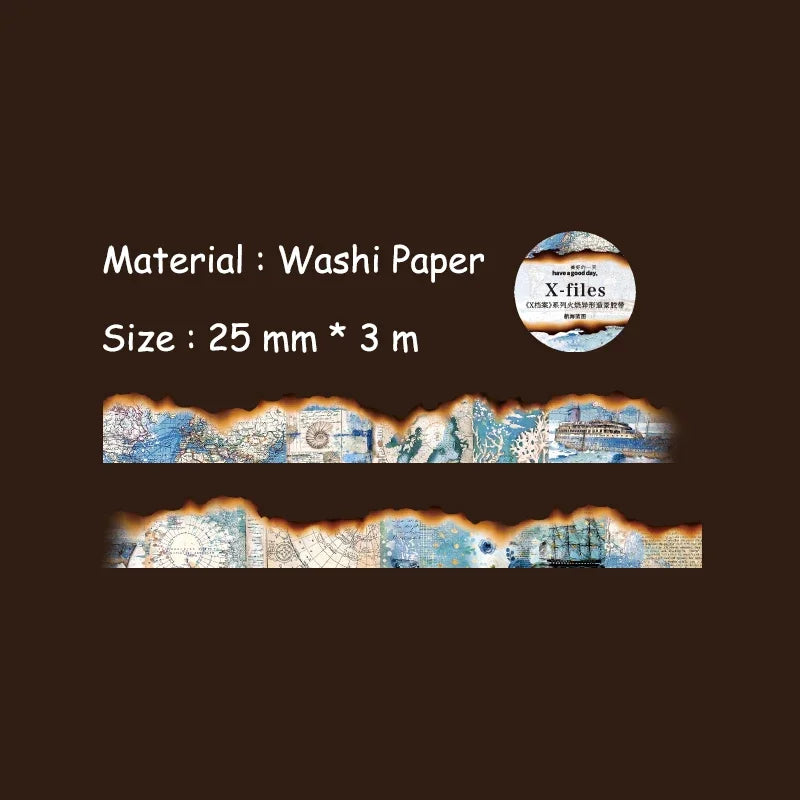 Vintage Washi Tape Set | Junk Journal Masking Tape for Scrapbooking and DIY Decor