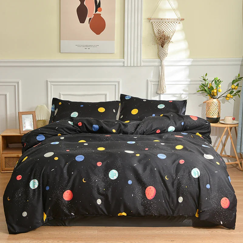 Black & White Bedding Set for Double Bed Queen/King Comforter Sets Single Duvet Cover