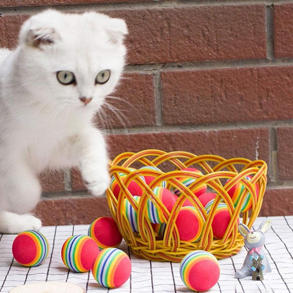 Cat Toy Interactive Rainbow Balls