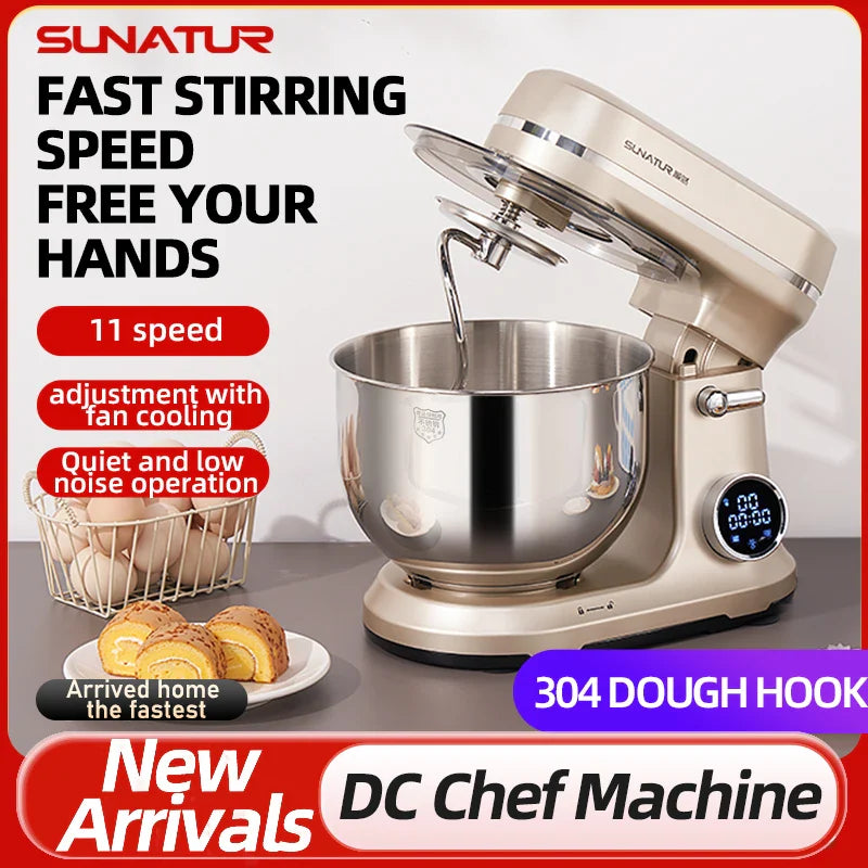 SUNATUR 5.5L Stand Mixer 800w electric kitchen blender Food Processor
