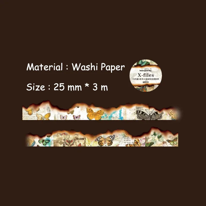 Vintage Washi Tape Set | Junk Journal Masking Tape for Scrapbooking and DIY Decor