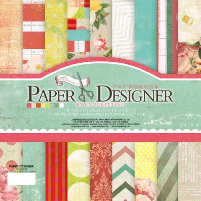 7 Inch Vintage Scrapbook Paper Set | 40 Sheets Retro Cardstock for DIY Crafts