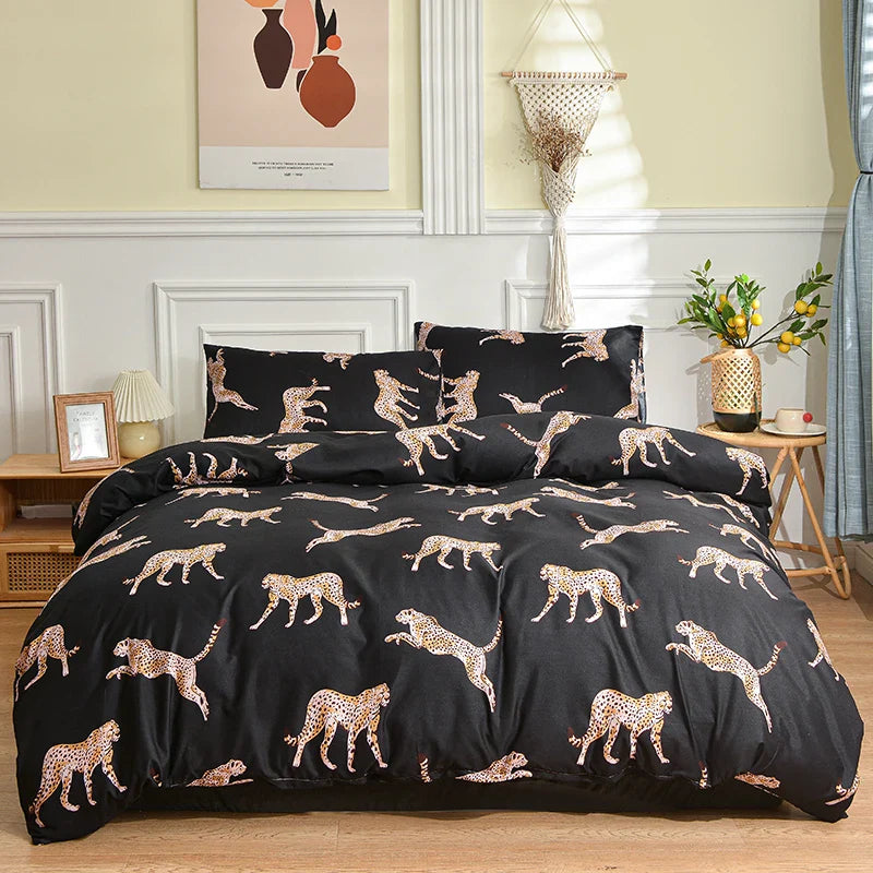 Black & White Bedding Set for Double Bed Queen/King Comforter Sets Single Duvet Cover