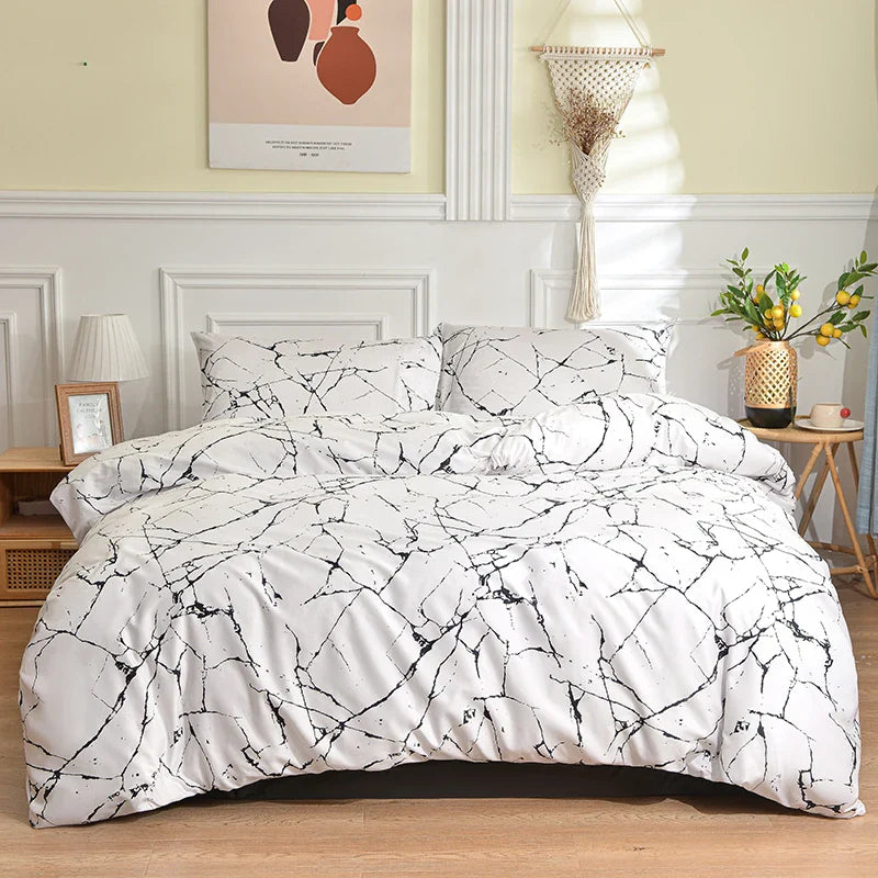 Black & White Bedding Set for Double Bed Queen/King Comforter Sets Single Duvet Cover