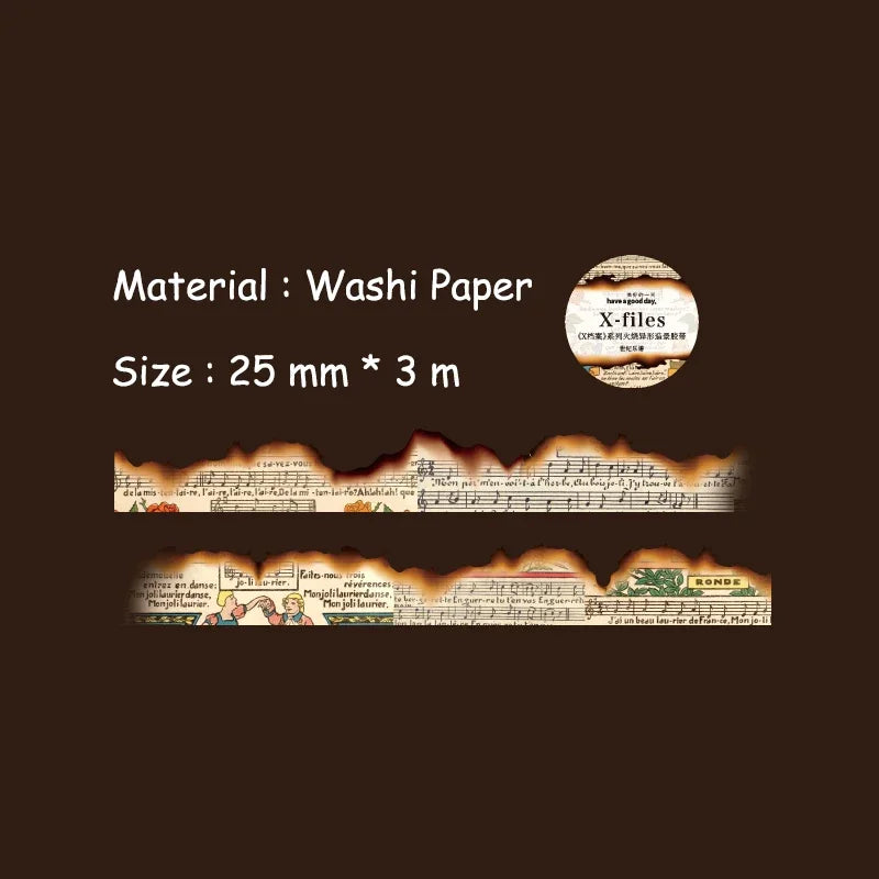 Vintage Washi Tape Set | Junk Journal Masking Tape for Scrapbooking and DIY Decor