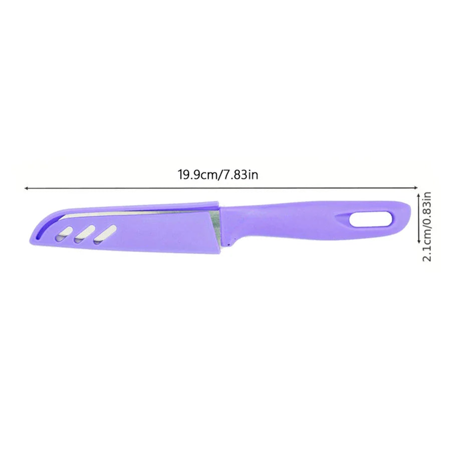 Candy-Colored Portable Fruit Peeler Knife | Stainless Steel Kitchen Gadget