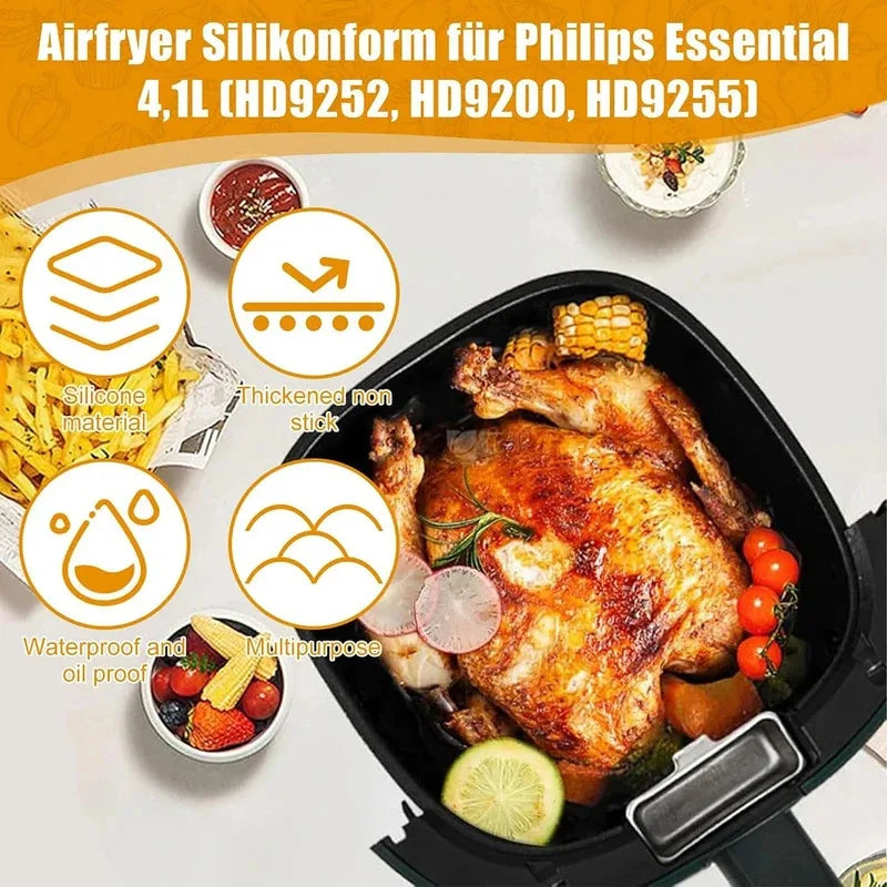 Silicone Air Fryer Mould for for Philips HD9252 HD9200 HD9255 Air Fryer Accessories