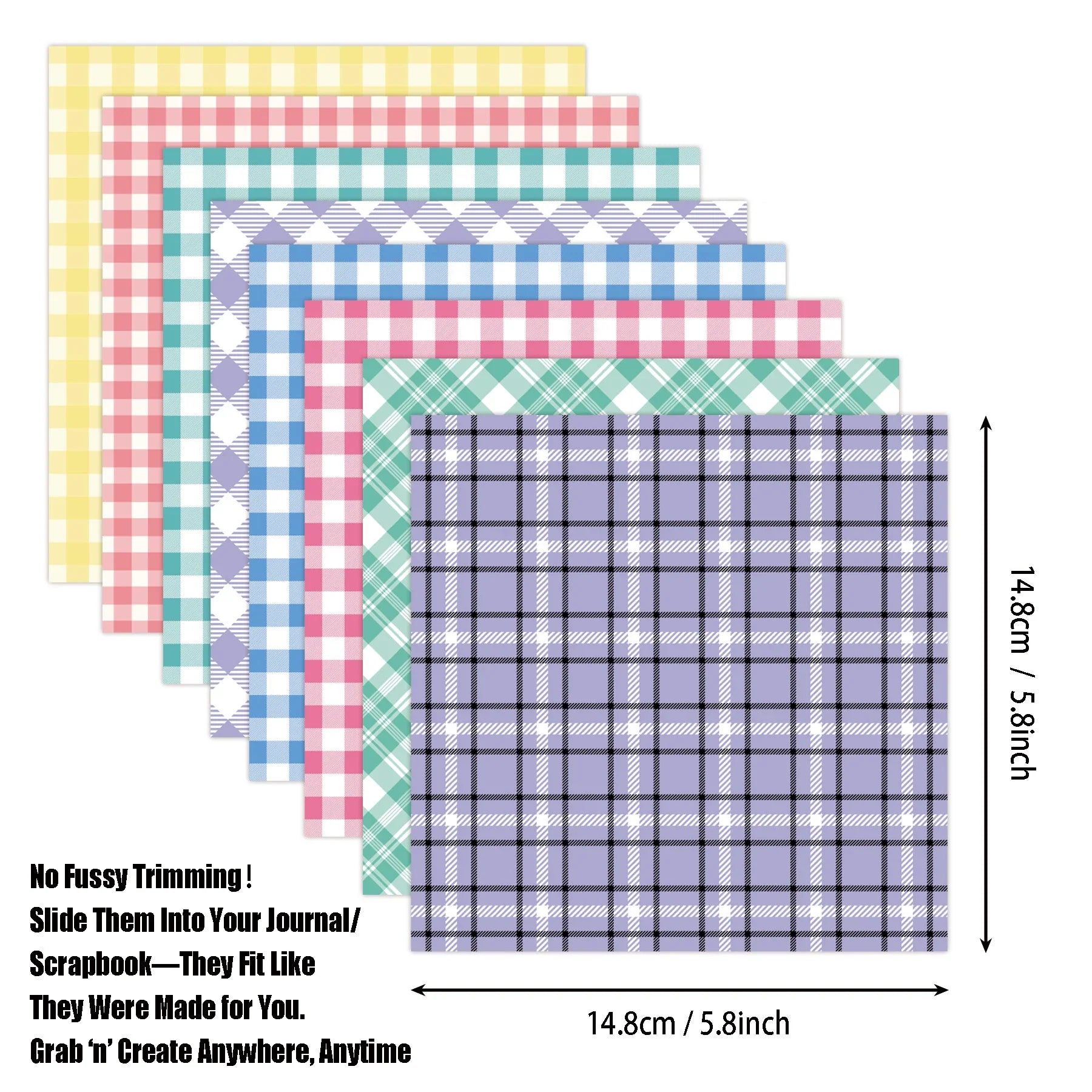 Retro Grid Collage Paper Sheets | DIY Scrapbooking & Junk Journal Material