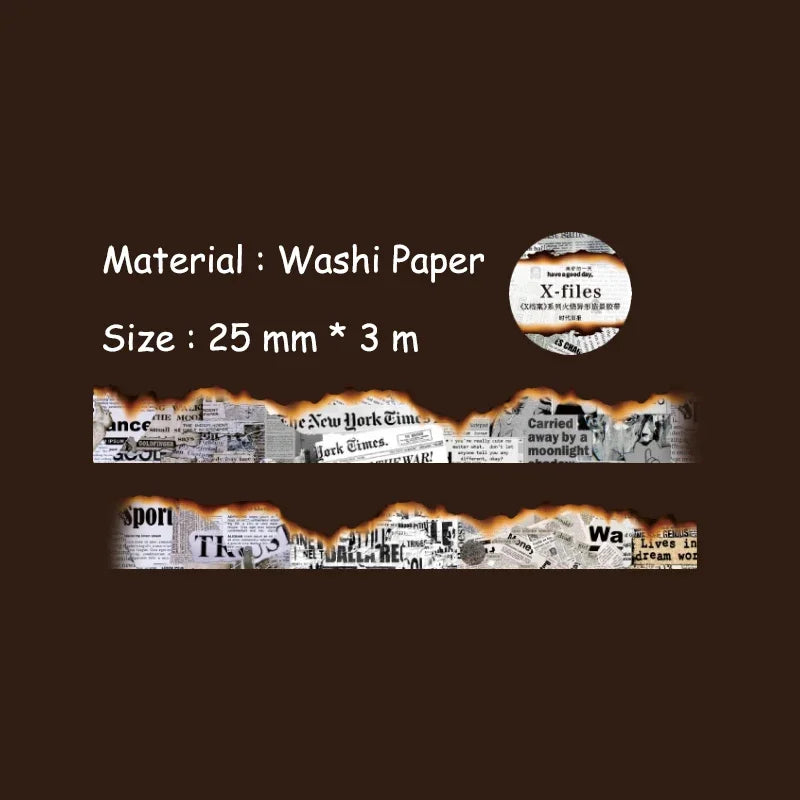 Vintage Washi Tape Set | Junk Journal Masking Tape for Scrapbooking and DIY Decor
