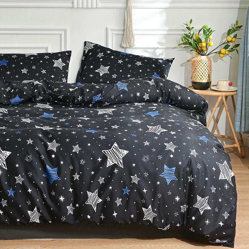 Black & White Bedding Set for Double Bed Queen/King Comforter Sets Single Duvet Cover