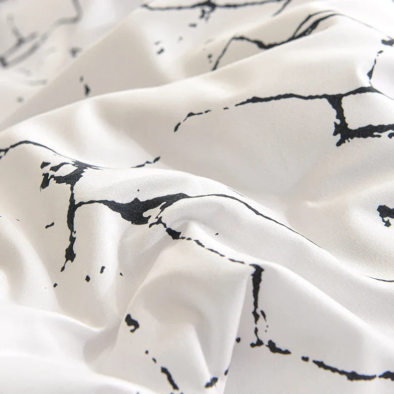 Black & White Bedding Set for Double Bed Queen/King Comforter Sets Single Duvet Cover