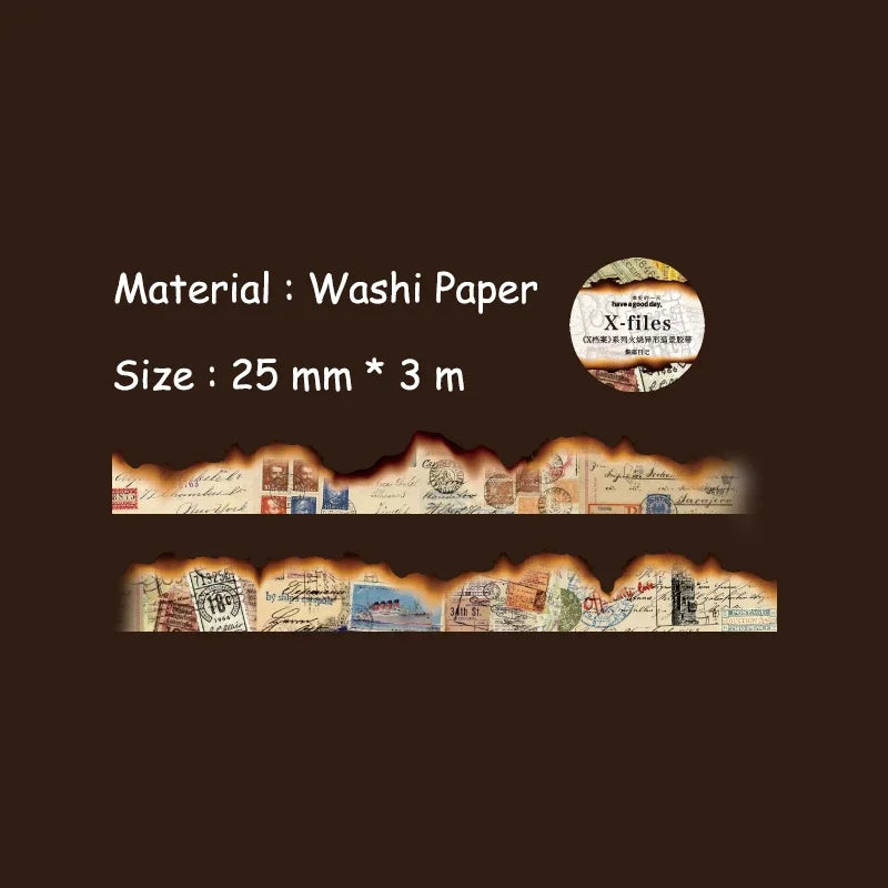 Vintage Washi Tape Set | Junk Journal Masking Tape for Scrapbooking and DIY Decor