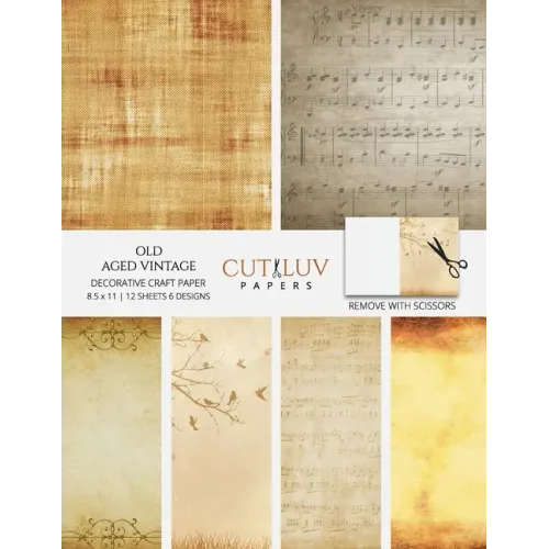 Old Aged Vintage Decorative Craft Paper: Scrapbooking Pages Design Paper for Printmaking
